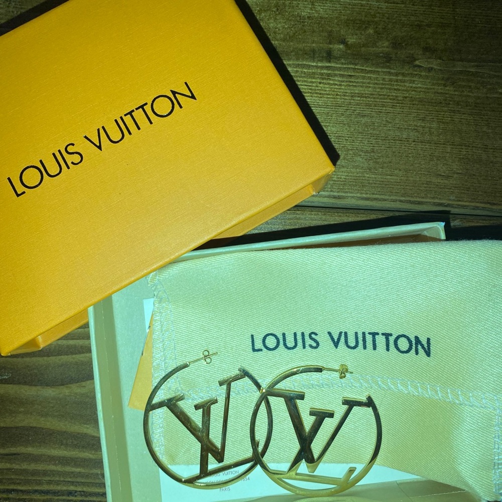 Louis Vuitton Hoop Earrings (not authentic)